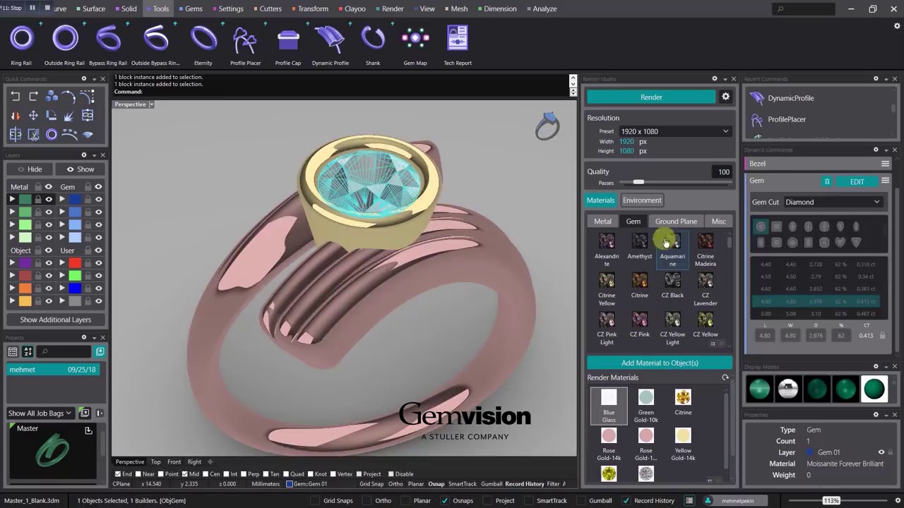 محیط نرمافزار ماتریکسگلد MatrixGold بر پایه Rhino