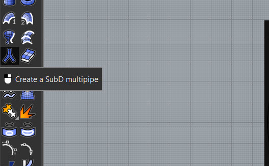آموزش دستور Create SubD Multipipe