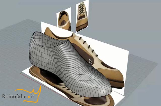 آموزش طراحی و مدلسازی کفش با راینو